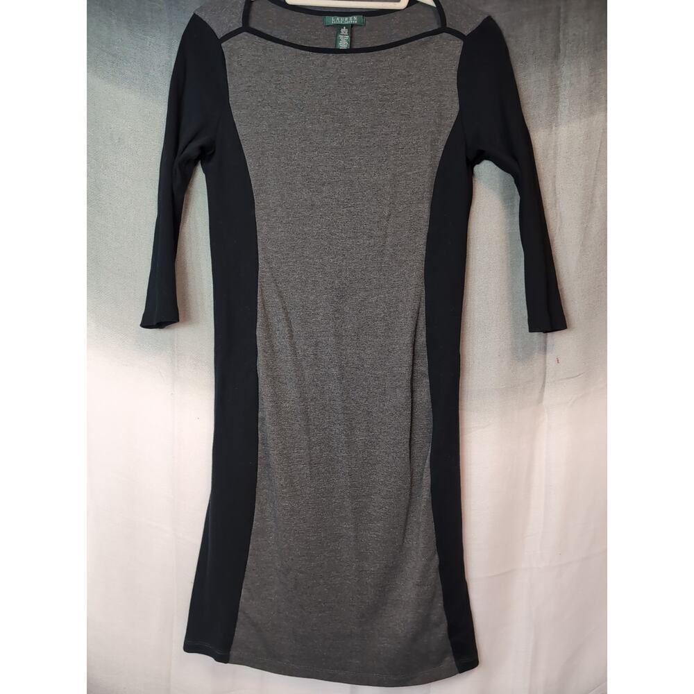 Lauren Ralph Lauren Women's Pencil Dress 3/4 Sleeve Career Work Size Small (455)